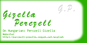 gizella perczell business card